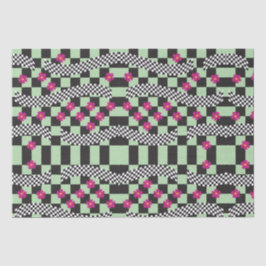Retro-Schachbrett-Design Seidenpapier