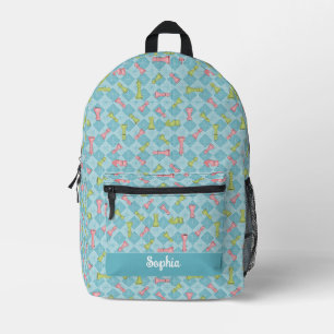 Retro-Schachbrett im Pastell-Look Bedruckter Rucksack
