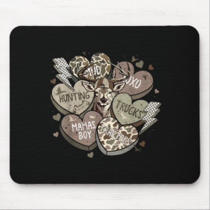 Retro-Schachbrett-Muster-Süßigkeiten-Valentinsherz Mousepad