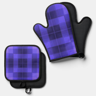 Retro-Schachbretter Ofenhandschuh & Topflappen-Set