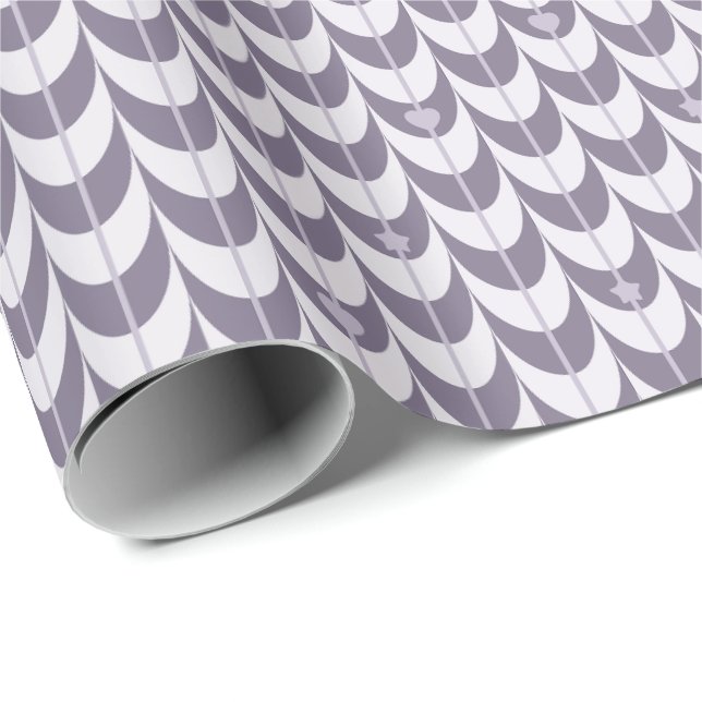 Retro-Schalengeometrisches Muster Geschenkpapier (Rolleneckpunkt)
