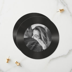 Retro-Schallplatte Foto-Hochzeit  Save The Date