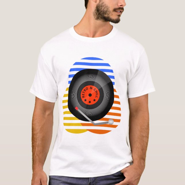 Retro Schallplatte T-Shirt (Vorderseite)