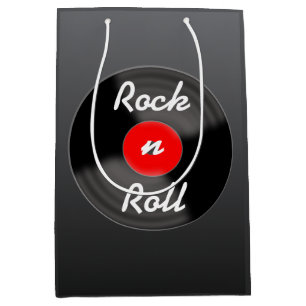 Retro-Schallplatten-Geschenktasche Mittlere Geschenktüte