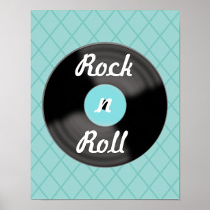 Retro-Schallplatten-Musik-Wandkunst Poster Druck D