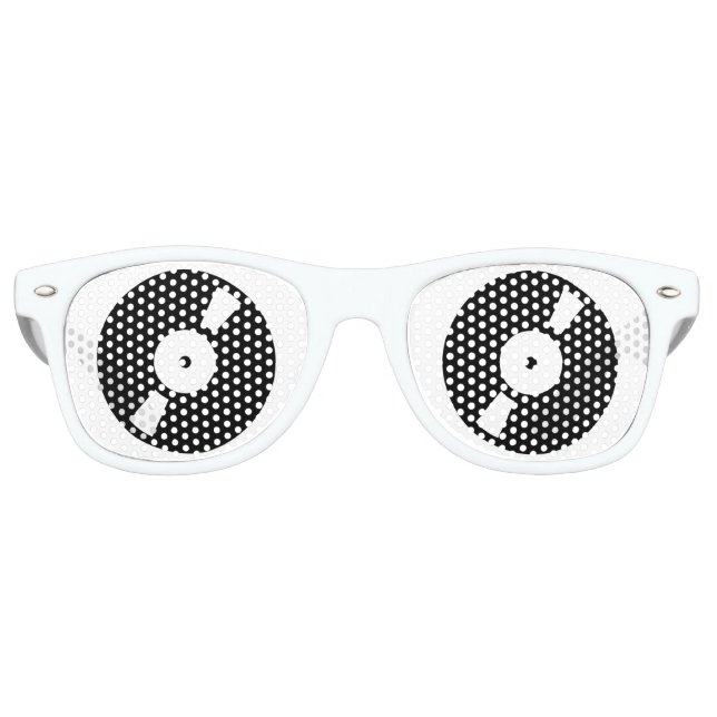 Retro-Schallplattengrafik Sonnenbrille (Vorderseite)
