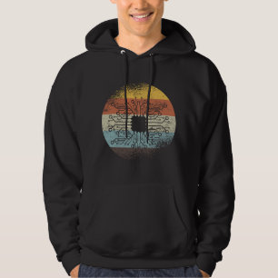 Retro-Schaltplatine Elektronikingenieur Elektriker Hoodie