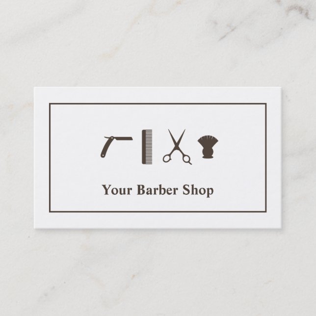 Retro Schere-Haarschnitt bearbeitet Friseursalon Visitenkarte (Vorderseite)