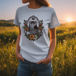 Retro-Scheune Uhu 'I gib a hoot' Design T-Shirt