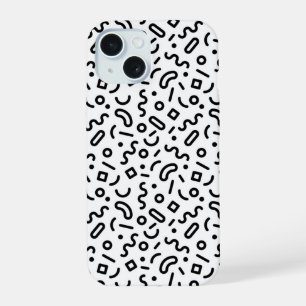 Retro-Schlangenlinien-Muster iPhone 15 Hülle