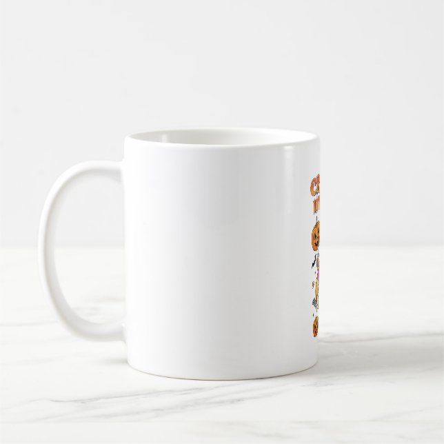 Retro-Schleichen in den Herbst-Halloween Kaffeetasse (Links)