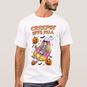 Retro-Schleichen in den Herbst-Halloween T-Shirt