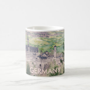 Retro Schloss Neuschwanstein in Deutschland Kaffeetasse