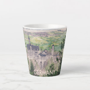 Retro Schloss Neuschwanstein in Deutschland Milchtasse