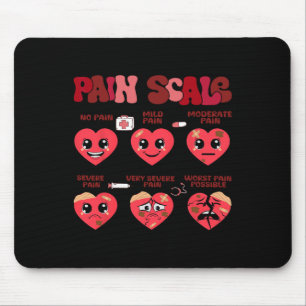 Retro-Schmerzbewertung Herz-Trauma-Krankenschweste Mousepad