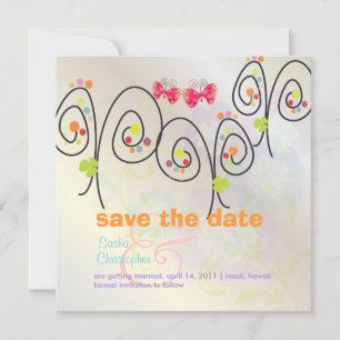 Retro-Schmetterlinge + Spring Bouquet/ Save The Date