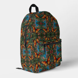 Retro-Schmetterlingsgarten Bedruckter Rucksack