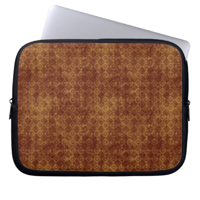 Retro Schmutz-Rost-Diamant-Muster Laptopschutzhülle (Vorderseite)
