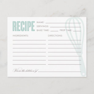 RETRO-SCHNEEBESE   REZEPTKARTEN POSTKARTE