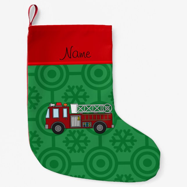 Retro Schneeflocken des personalisierten Kleiner Weihnachtsstrumpf (Vorderseite)