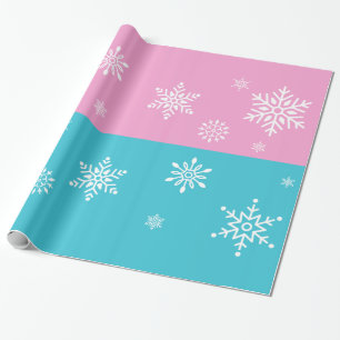 Retro - Schneeflocken Geschenkpapier