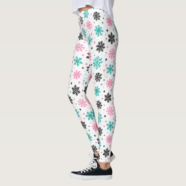 Retro-Schneeflocken Leggings (Links)