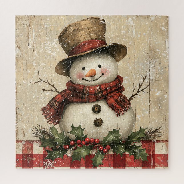 Retro-Schneemann-Puzzle (Vertikal)