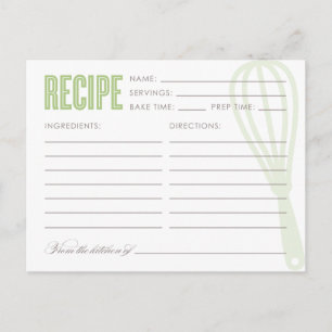 RETRO-SCHNEESENNE REZEPTKARTEN POSTKARTE