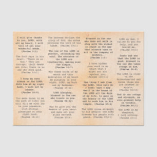 Retro Schreibmaschine Bible Psalm Verses for Journ Seidenpapier