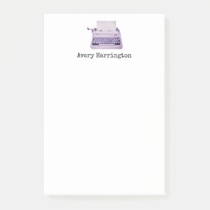 Retro-Schreibmaschine Personalisiert Dark Academia Post-it Klebezettel