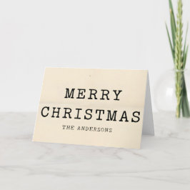 Retro-Schreibmaschinen-Skript Frohe Weihnachten