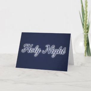 Retro Schrift Heilige Nacht Weihnachten