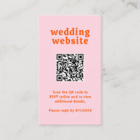Retro Schriftart Orange und Pink QR Code Moderne H