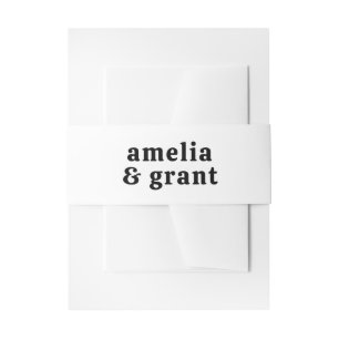 Retro-Schriftart Schwarz-Weiß Moderne Hochzeit Einladungsbanderole