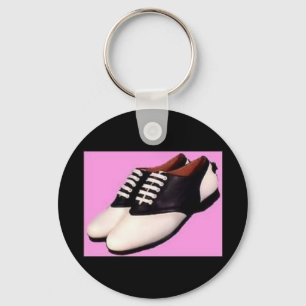 Retro Schuh-Schlüsselanhänger des Sattel-1950 Schlüsselanhänger