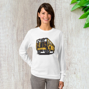 Retro-Schulbus Vintag gelb T-Shirt