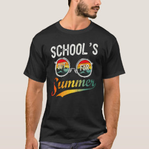 Retro-Schulen haben für den Sommer Ferien Letzter T-Shirt