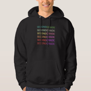 Retro-Schüler der 2. Klasse Lehrer Groovy Team Ber Hoodie