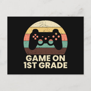 Retro-Schülergeschenk für die erste Klasse zum Zur Postkarte