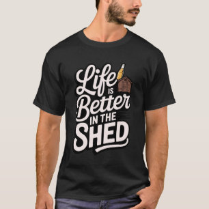 Retro-Schuppen-Bar DIY-Gartenpub T-Shirt