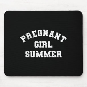 Retro Schwangere Sommerferien Schwangerschaft Mousepad