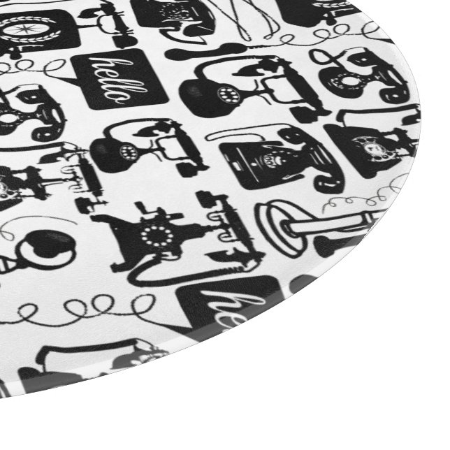 Retro Schwarz oder ein beliebiges Farb- und Weißte Schneidebrett (Ecke)