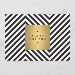 Retro Schwarz und Weiß Muster Gold Name Geschenkta