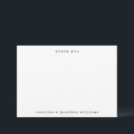 Retro Schwarz und Weiß Schreibmaschine Custom Wedd Dankeskarte<br><div class="desc">Retro Minimalistische Schreibmaschine Schriftart Custom Wedding Custom Wedding Danke Karte in Schwarzweiß</div>