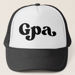 Retro Schwarz-Weiß Großvater Amerikanischer Gpa Truckerkappe