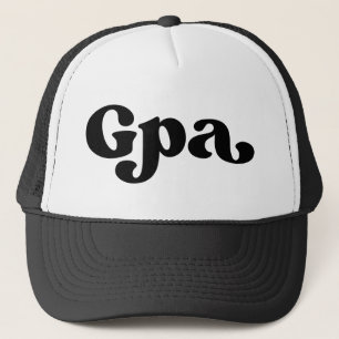 Retro Schwarz-Weiß Großvater Amerikanischer Gpa Truckerkappe