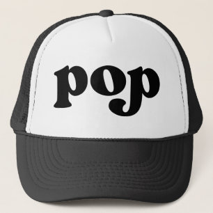 Retro Schwarz-Weiß-Großvater Amerikanischer Pop Truckerkappe