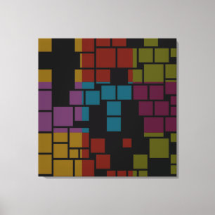 Retro Schwarz-Weiß-Muster Nahtlose Kunst Leinwanddruck