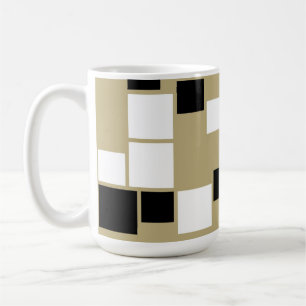 Retro Schwarz-Weiß-Muster nahtlose Kunst - Tasse