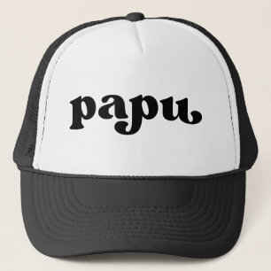 Retro Schwarz-Weiß Opa Griechischer Papu Truckerkappe